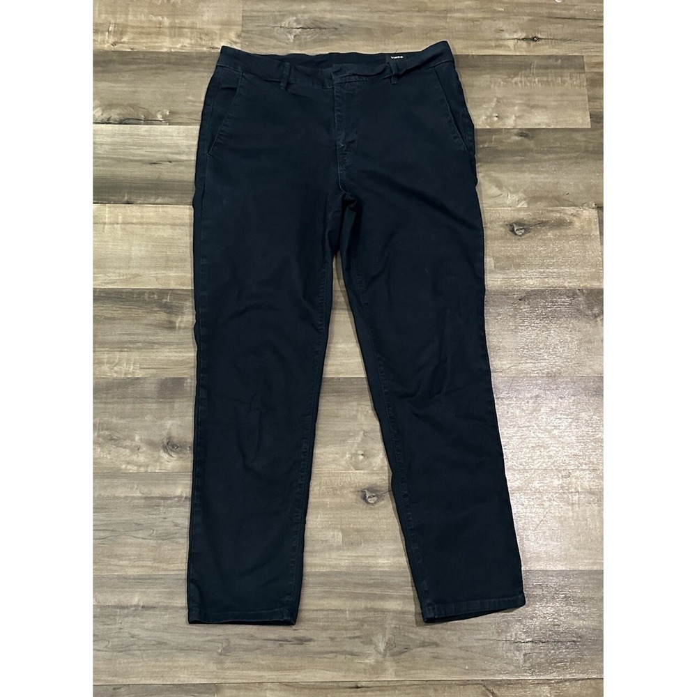 Vince Pants Womens 32 Classic Crop Chino Coastal Blue Stretch Cotton Tapered